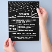 Toetsenbord, computerreparatiespecialist Advertere Flyer (Hand)