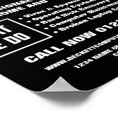 Toetsenbord, computerreparatiespecialist Advertere Poster (Hoek)