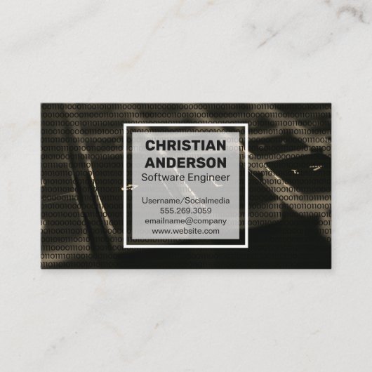 Toetsenbord en code visitekaartje (Voorkant)