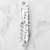 Toetsenbord en opmerkingen kurkentrekker (Voorkant)