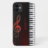 Toetsenbord en Treble Clef Case-Mate iPhone Case (Achterkant)