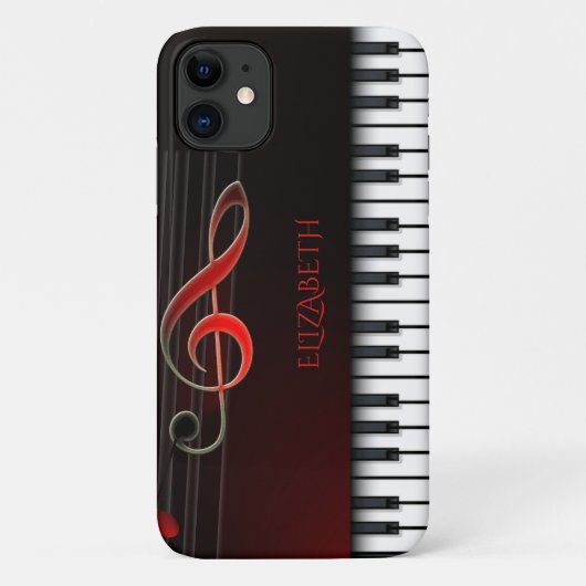 Toetsenbord en Treble Clef Case-Mate iPhone Case (Achterkant)