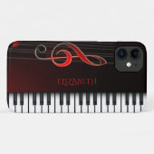 Toetsenbord en Treble Clef Case-Mate iPhone Case (Achterkant (horizontaal))