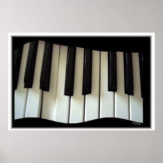 Toetsenbord in beweging poster (Voorkant)