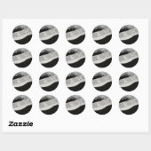 Toetsenbord in ruimtesticker ronde sticker (Vel)