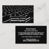 Toetsenbord, informatietechnologie, computer visitekaartje (Voorkant / Achterkant)