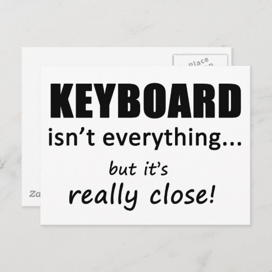 Toetsenbord is niet alles briefkaart (Voorkant / Achterkant)