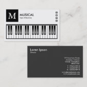 Toetsenbord - Logo en paneel v2 - zwart Visitekaartje (Voorkant / Achterkant)