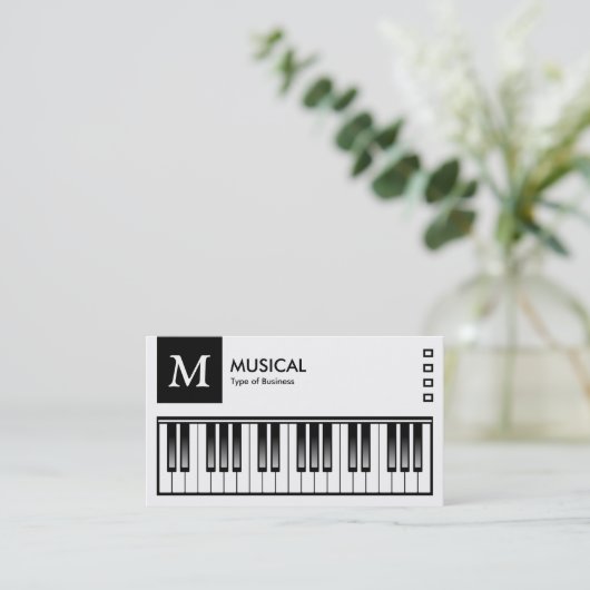 Toetsenbord - Logo en paneel v2 - zwart Visitekaartje (Staand voorkant)