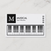 Toetsenbord - Logo en paneel v2 - zwart Visitekaartje (Voorkant)