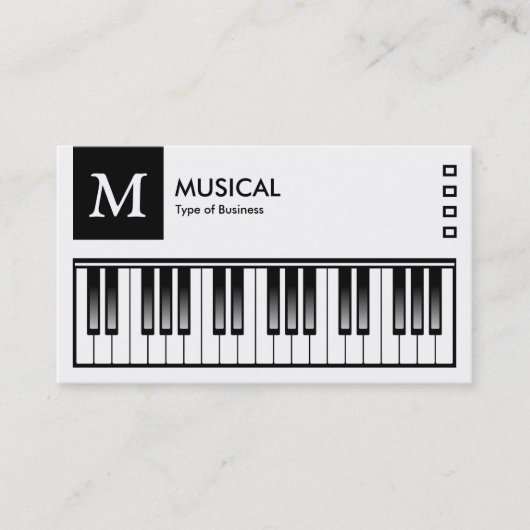 Toetsenbord - Logo en paneel v2 - zwart Visitekaartje (Voorkant)