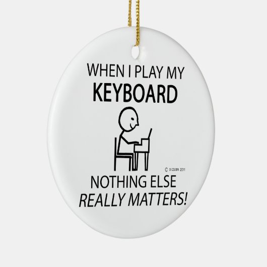 Toetsenbord niets anders keramisch ornament (Rechts)