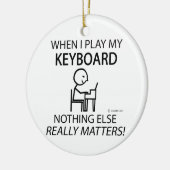 Toetsenbord niets anders keramisch ornament (Links)