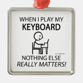 Toetsenbord niets anders metalen ornament