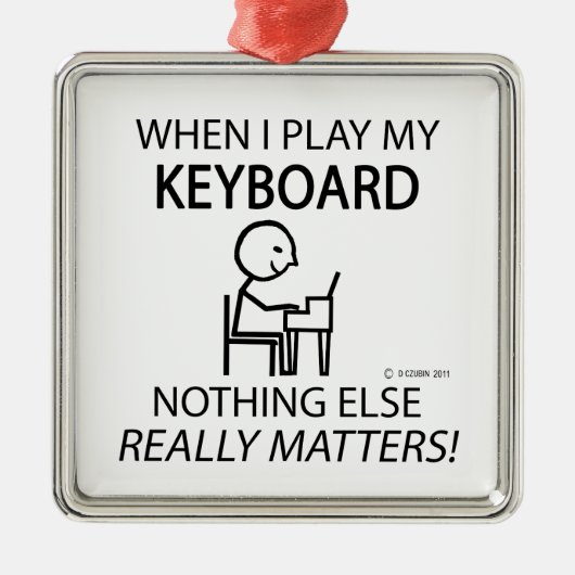 Toetsenbord niets anders metalen ornament (Voorkant)