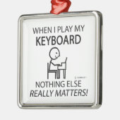 Toetsenbord niets anders metalen ornament (Links)