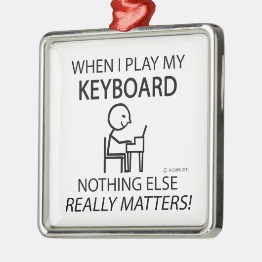 Toetsenbord niets anders metalen ornament (Links)