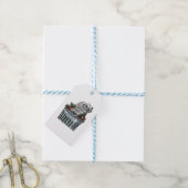 Toetsenbord op afvalbak cadeaulabel (Met Touw)