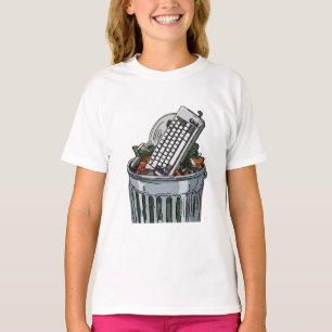 Toetsenbord op afvalbak t-shirt