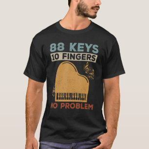 Toetsenbord Pianist 88 Sleutels 10 Vingers Geen pr T-shirt