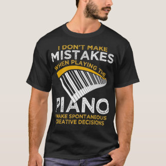 Toetsenbord Pianist geeft muziekmuzikant Piano T-shirt