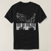 Toetsenbord Pianist Musician Piano Keys Gift T-shirt (Design voorkant)