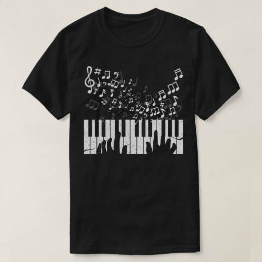Toetsenbord Pianist Musician Piano Keys Gift T-shirt (Design voorkant)