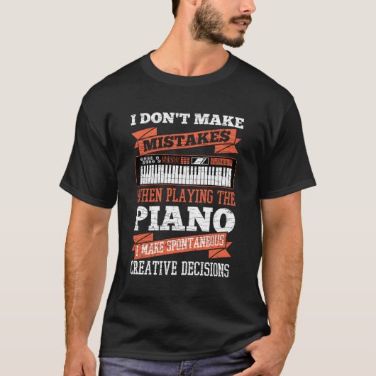 Toetsenbord Pianist T-shirt (Voorkant)