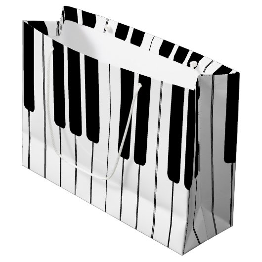 Toetsenbord Piano Organ Large Gift Bag Groot Cadeauzakje (Voorkant Gekanteld)