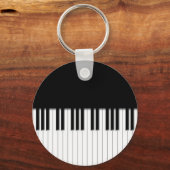 Toetsenbord - Piano-toetsenbordtoetsen zwart wit Sleutelhanger (Voorkant)