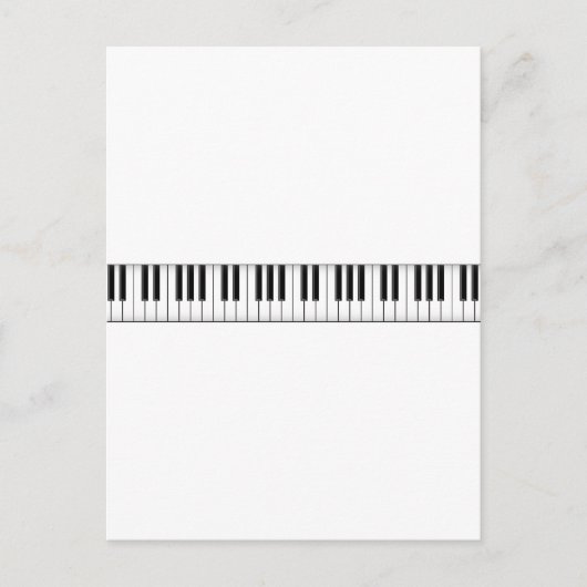 Toetsenbord/pianotoetsen: Briefkaart (Voorkant)