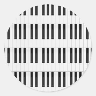 Toetsenbord/pianotoetsen Ronde Sticker