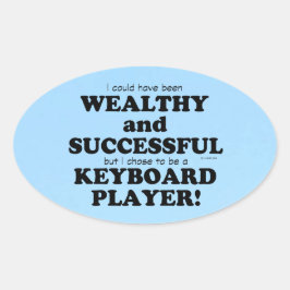 Toetsenbord rijke en succesvolle ovale Sticker