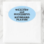 Toetsenbord rijke en succesvolle ovale Sticker (Tas)