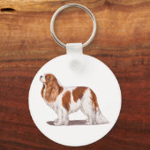 Toetsenbord: Spaniel met kachels van de Cavalier Sleutelhanger (Voorkant)
