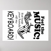 Toetsenbord voelt de muziek poster (Voorkant)