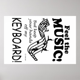 Toetsenbord voelt de muziek poster