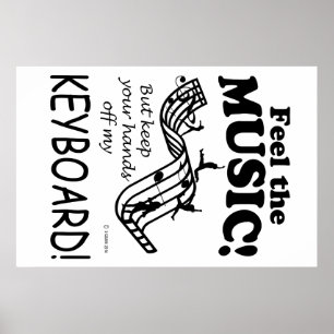 Toetsenbord voelt de muziek poster