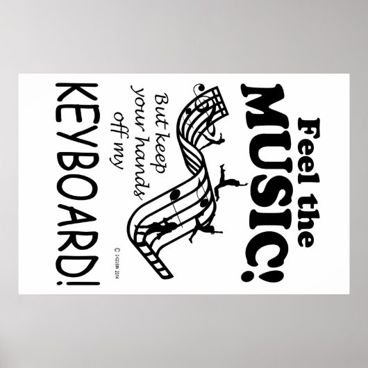 Toetsenbord voelt de muziek poster (Voorkant)