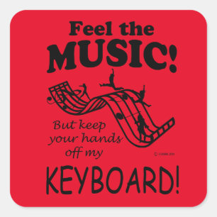 Toetsenbord voelt de Sticker Muziekvierkant