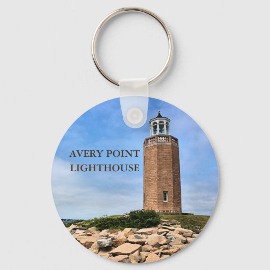 Toetsenbord voor Avery Point Lighthouse Connecticu Sleutelhanger (Voorkant)