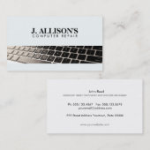 Toetsenbord voor computerreparatietechnicus visitekaartje (Voorkant / Achterkant)