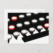 toetsenbord voor oude, gefaseerde schrijfmachine briefkaart (Voorkant / Achterkant)