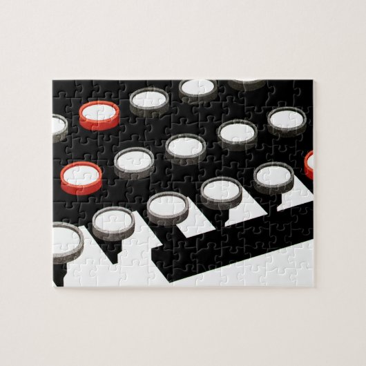 toetsenbord voor oude, gefaseerde schrijfmachine  legpuzzel (Horizontaal)