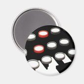  toetsenbord voor oude, gefaseerde schrijfmachine  magneet (Voorkant / Achterkant)