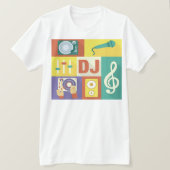 Toetsenbord voor professionele schijven t-shirt (Design voorkant)