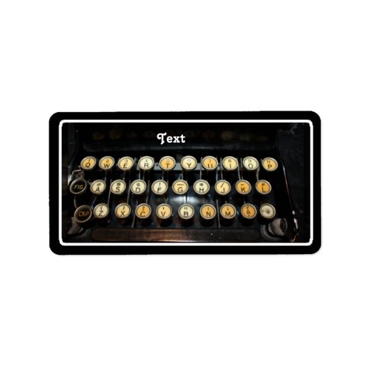  toetsenbord voor schrijfmachines etiket (Voorkant)