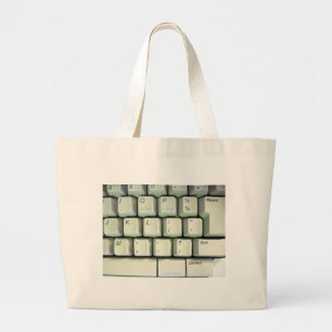 Toetsenbord voor schrijfmachines grote tote bag