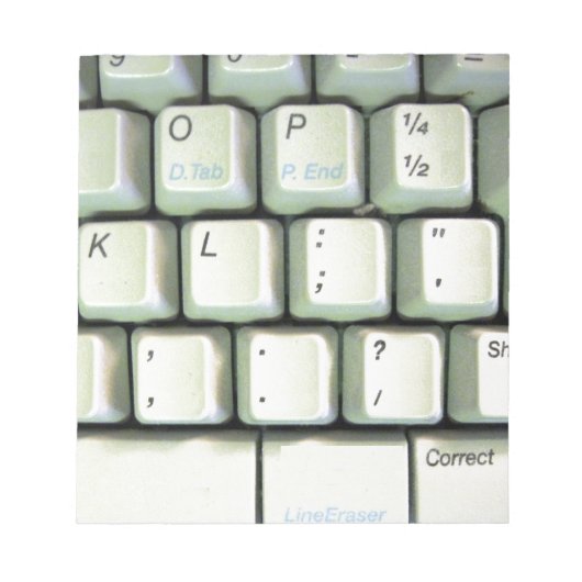 Toetsenbord voor schrijfmachines notitieblok (Voorkant)