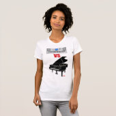 Toetsenbord VS Piano (vrouwen) T-shirt (Voorkant volledig)